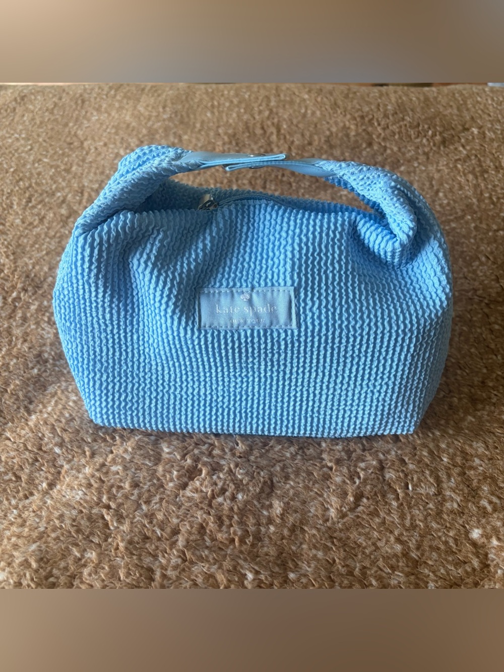 NEW Kate Spade New York Blue Cosmetic Pouch/Makeup Bag